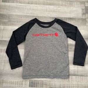 Carhartt Kids Charcoal and Heather Gray Long Sleeve Tee